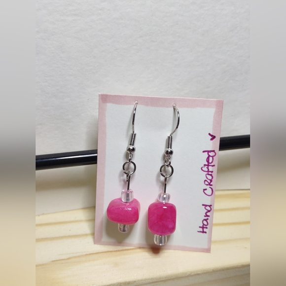 Pink  Quartz Earrings - Picture 6 of 9